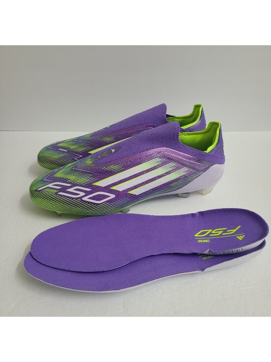 Adidas F50 Elite Laceless FG Soccer Cleats INSOLES JH7628 Size 10.5 Purple #1